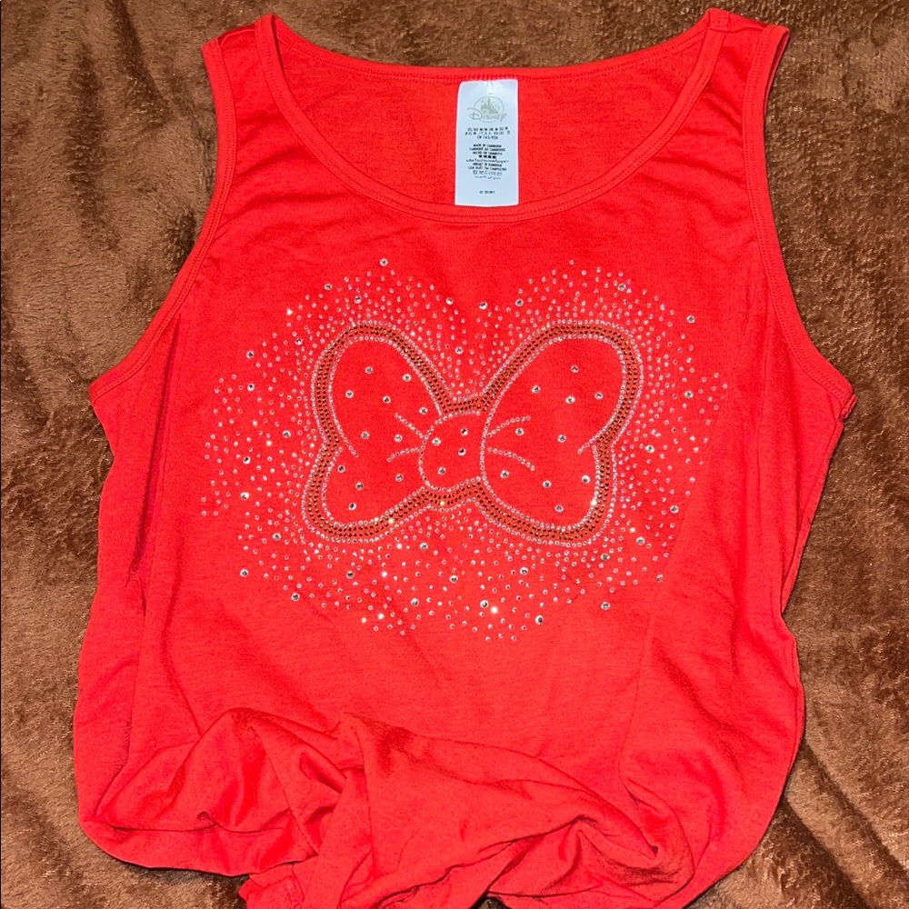 Disney Minnie Mouse Bow Embellished Tank Top